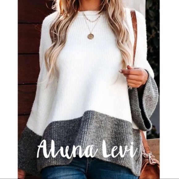 OVERSIZED WIDE SLEEVE KNIT SWEATER - Picture 7 of 8